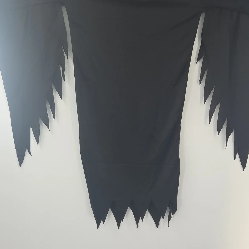 Kids Black Ghost Mask and Hooded Robe Halloween Costume